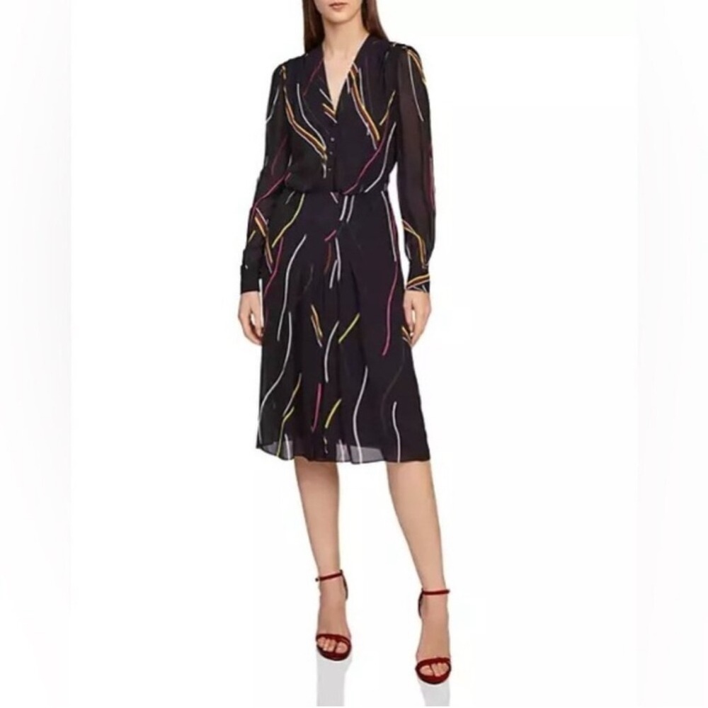 REISS Caralisa Printed Shirt Dress 6